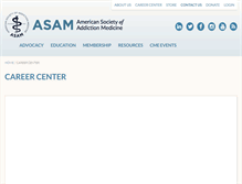 Tablet Screenshot of careers.asam.org